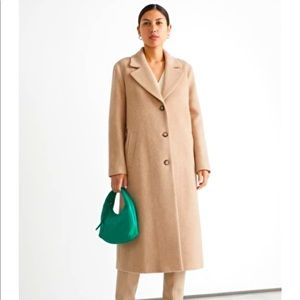 Beige Oversized Alpaca Blend Coat from & Other Stories- Size 10
